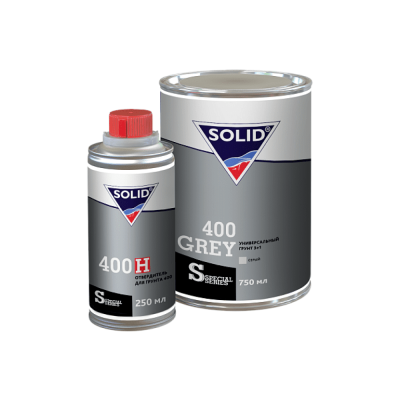 Грунт универсальный 3+1 SOLID 400 GREY (750+250мл) , цвет: серый (в комп. с отвердит.)